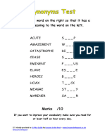 Lesson in The Post - Synonyms Test 01