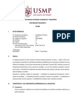 Sílabo de Contabilidad Financiera IV