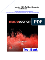 Instant Download Macroeconomics 10th Edition Colander Test Bank PDF Full Chapter