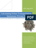 Calculating Urban Transportation Emissions Private Vehicles