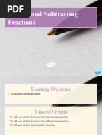 Adding and Subtracting Fractions PowerPoint