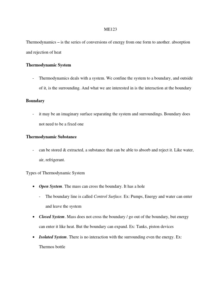 ME123 Concept | PDF | Heat | Thermodynamics