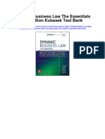 Instant Download Dynamic Business Law The Essentials 4th Edition Kubasek Test Bank PDF Full Chapter