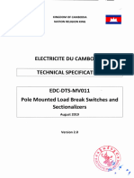 EDC-DTS-MV011 - Pole Mounted Load Break Switches and Sectionalizers