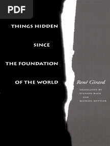Things Hidden Since The Foundation of The World - Rene Girard