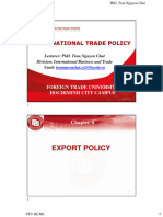 CSTMQT C4 - Export Policy - Preclass Handouts