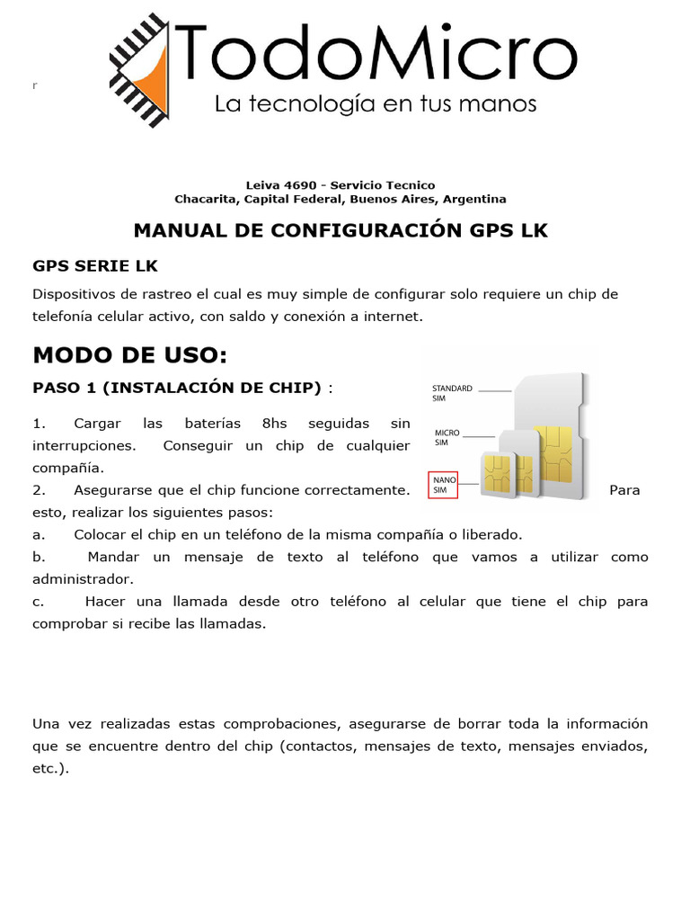LK Gps Manual | PDF | Teléfonos móviles | Sistema de Posicionamiento Global