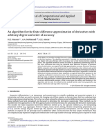 An Algorithm for the Finite Difference Approximation of Derivatives With Arbitrary Degree and Order of Accuracy