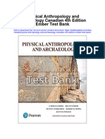 Instant Download Physical Anthropology and Archaeology Canadian 4th Edition Ember Test Bank PDF Full Chapter