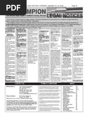 The Champion Legal Ads: 01-18-24