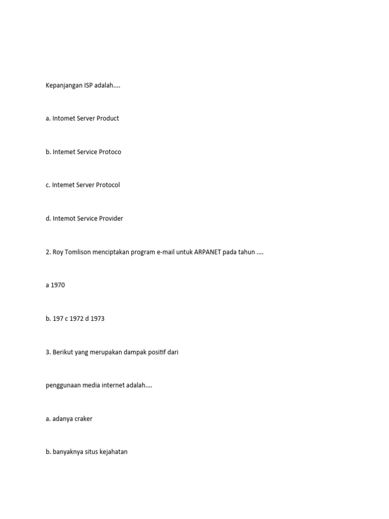 Dasar-dasar Internet dan ISP | PDF | Komputer | Teknologi & Rekayasa