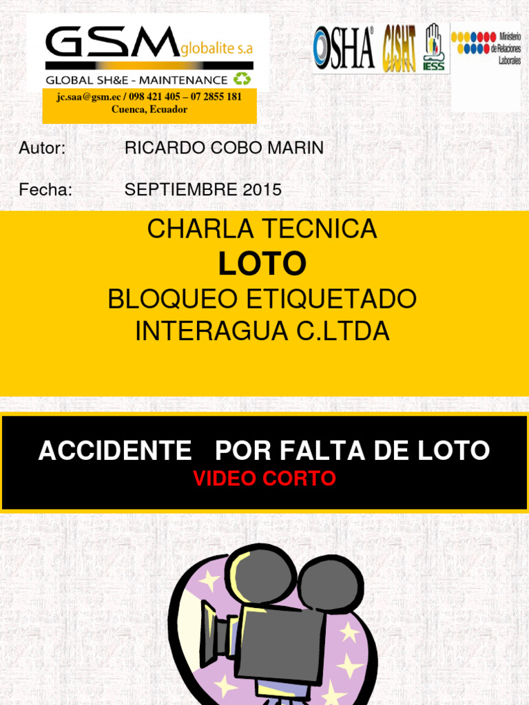 Charla 1 Hora Interagua | PDF | Administración de Seguridad y Salud ...