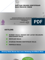 Materi I - Kebijakan Dan Proses Sertifikasi Halal + Penyelia Halal