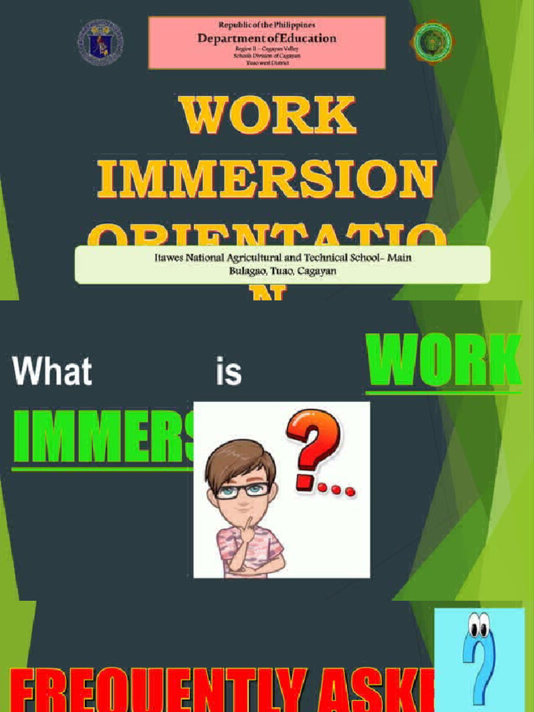 Work Immersion PPTPPTX | PDF