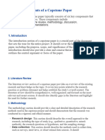 The Six Components of A Capstone Paper