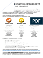 SBI3UE Unit 1 Task Disorders PSA