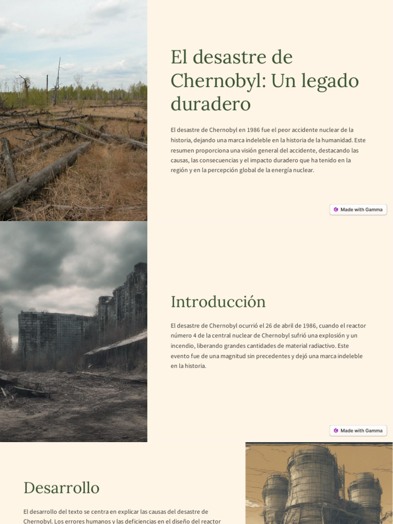 El Desastre de Chernobyl Un Legado Duradero | Descargar gratis PDF ...