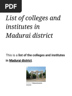 List of Colleges and Institutes in Madurai District