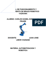 Manual de Funcionamiento y Mantenimiento de Brazo Robotico Yazkawa