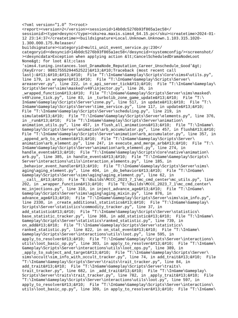 Sims 4 Desync Error Report 2024 | PDF | Graphics Processing Unit ...