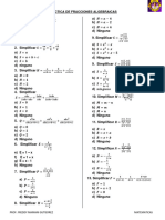 Practica de Fracciones Algebraicas