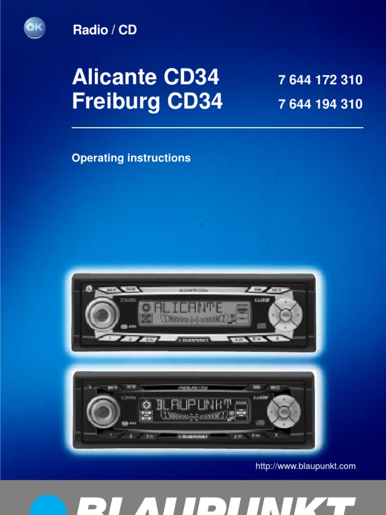 Blaupunkt Freiburg CD 34 | PDF | Equalization (Audio) | Radio