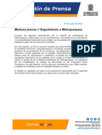 Mañana Jueves // Seguimiento A Metroparques: No.191 05 de Julio de 2023