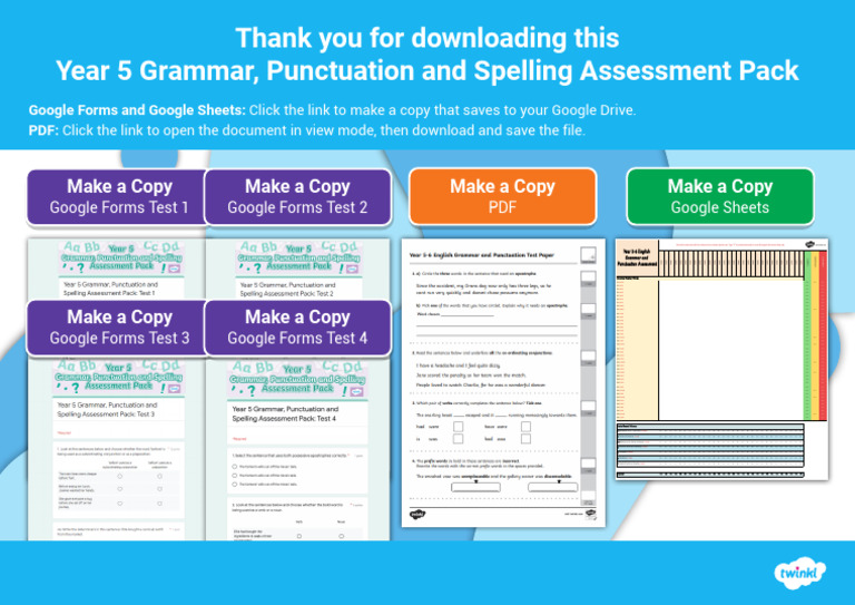 Year 5 Grammar Assessment Pack | PDF | Phrase | Linguistic Typology