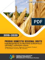 Produk Domestik Regional Bruto Kabupaten - Kota Di Provinsi Gorontalo Menurut Lapangan Usaha 2016-2020