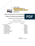 Addis Ababa Science and Technology University College of Chemical and Biological Engineering