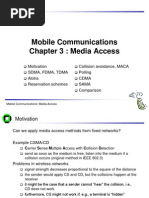 Mobile Communications Chapter 3: Media Access