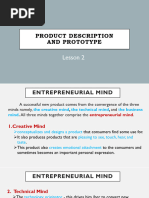 Lesson 2 (Product Description and Prototype)