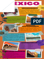 Infografía Lugares para Conocer en México Collage Marrón
