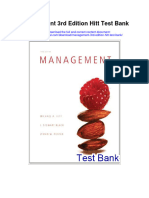Instant Download Management 3rd Edition Hitt Test Bank PDF Full Chapter