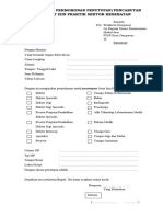 Formulir Permohonan Penutupan/Pencabutan Surat Izin Praktik Sektor Kesehatan