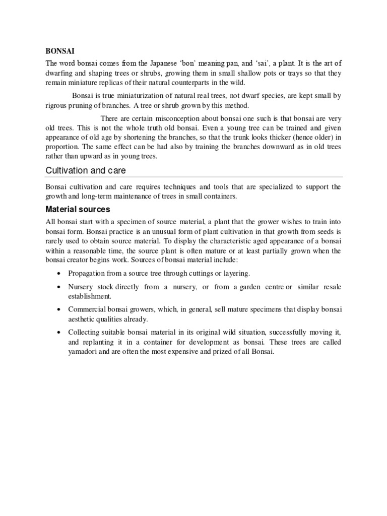 Bonsai Pdf Bonsai Trees