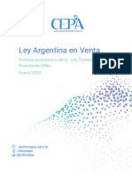 Ley Argentina en Venta Análisis Económico de La Ley Ómnibus CEPA