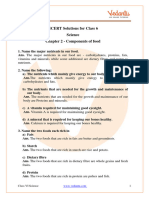 NCERT Solutions For Class 6 Science Chapter 2 - Components of Food - .