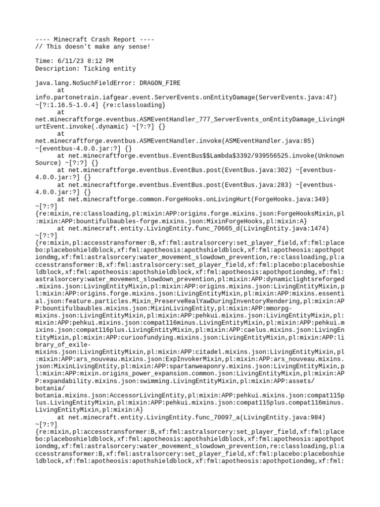 Crash 2023 06 11 - 20.12.02 Server | PDF | Programming Paradigms ...