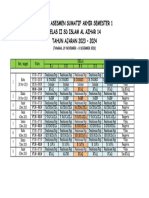 JADWAL ASAS Dan KEPULANGAN Kelas II