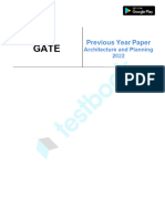 GATE Architecture and Planning 2022