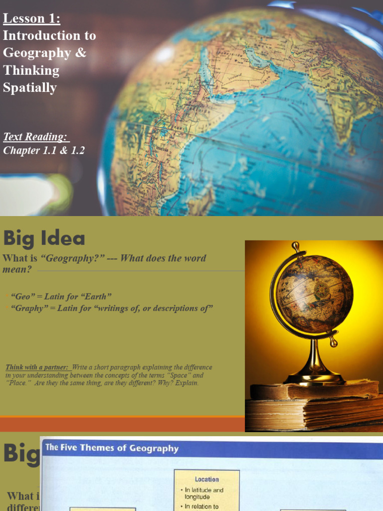 Lesson 1 - Intro To Geo - 5 Themes LC | PDF | Latitude | Earth Sciences