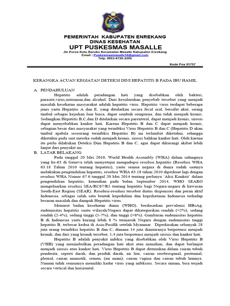 Deteksi Dini Hepatitis B Ibu Hamil | PDF