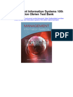 Instant Download Management Information Systems 10th Edition Obrien Test Bank PDF Full Chapter