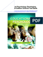 Instant Download Educational Psychology Developing Learners 7th Edition Ormrod Test Bank PDF Full Chapter