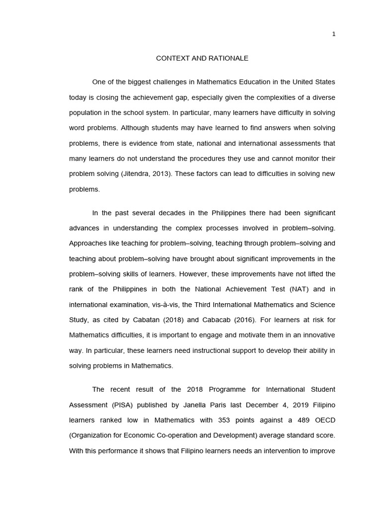 Completion report action research on schema based instruction new