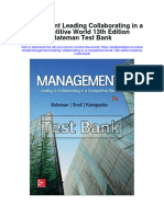 Instant Download Management Leading Collaborating in A Competitive World 13th Edition Bateman Test Bank PDF Full Chapter