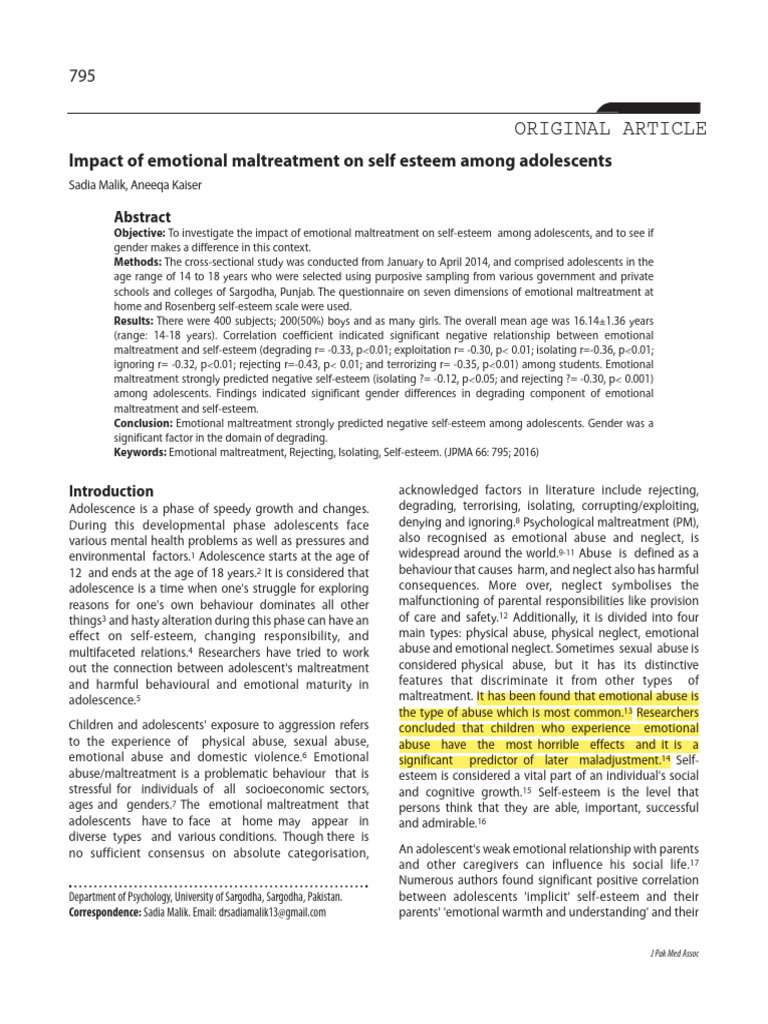 Article 2 | PDF | Self Esteem | Adolescence