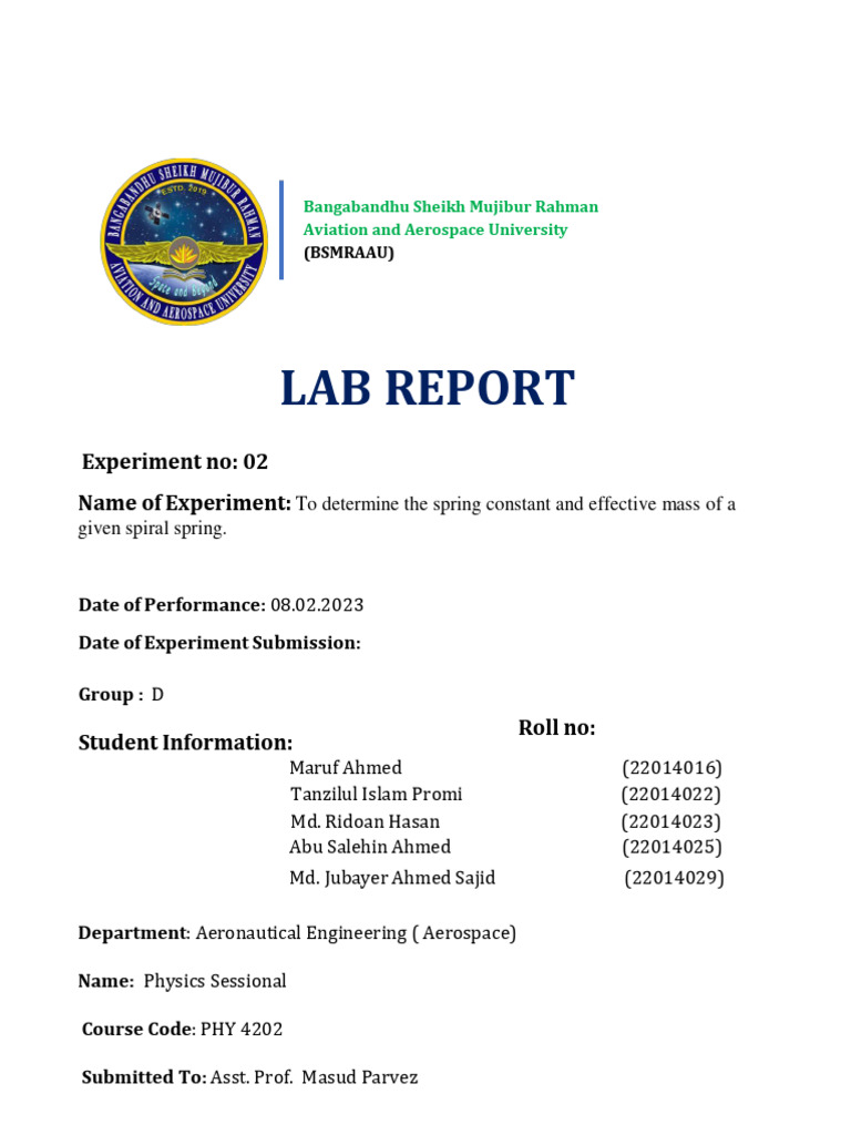 Experiment2 spring constant 2 pdf mass force