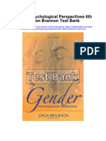 Instant Download Gender Psychological Perspectives 6th Edition Brannon Test Bank PDF Full Chapter